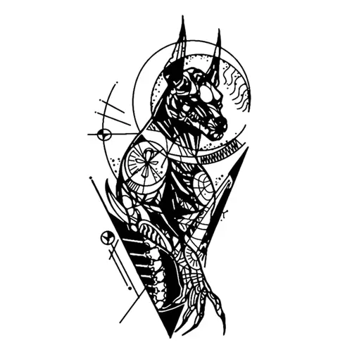 Lunar Howl 3 temporary tattoo design 3 | EmotiInk