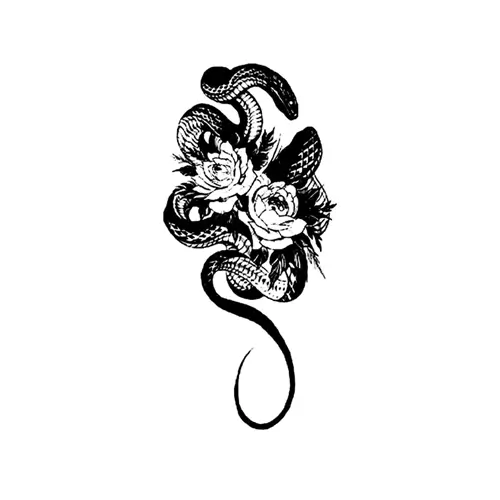 Venomous Bloom 4 temporary tattoo design 4 | EmotiInk