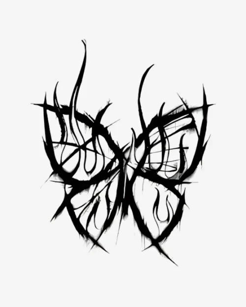 Abstract Flutter - Semi-Permanent Tattoos