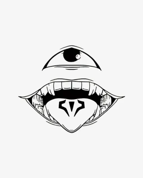 All-Seeing Maw - Semi-Permanent Tattoos