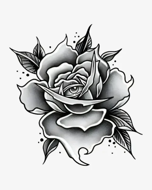 All-Seeing-Rose-Semi-Permanent-Tattoos All-Seeing Rose - Semi-Permanent Tattoos