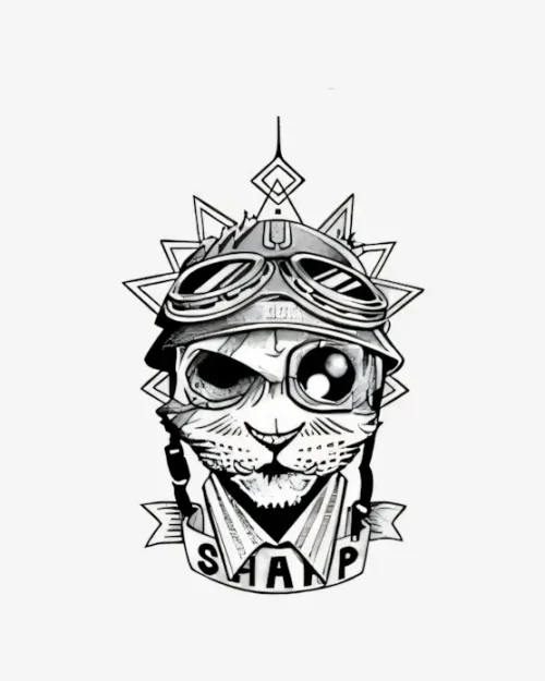 Aviator-Feline-Semi-Permanent-Tattoos Aviator Feline - Semi-Permanent Tattoos