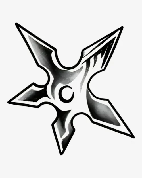 Bladed-Shuriken-Semi-Permanent-Tattoos Bladed Shuriken - Semi-Permanent Tattoos