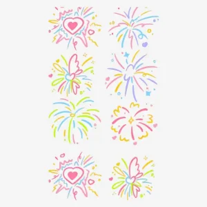 Bursting Hearts Temporary Tattoos | EmotiInk