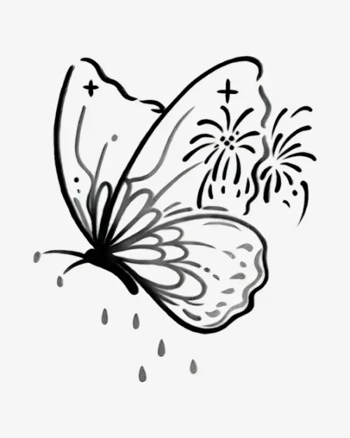 Butterfly's Inner Spark - Semi-Permanent Tattoos