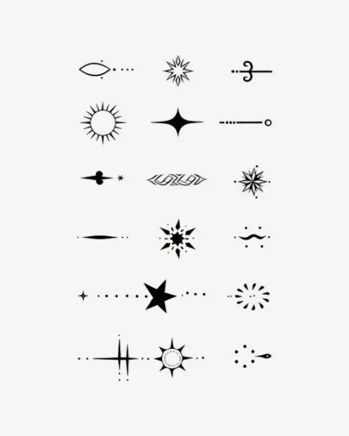 Celestial Accents - Semi-Permanent Tattoos