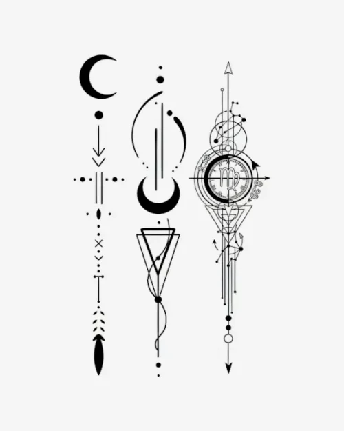 Celestial-Geometry-Trio-Semi-Permanent-Tattoos Celestial Geometry Trio - Semi-Permanent Tattoos
