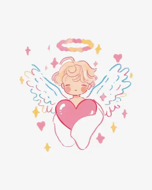Cherubic-Heart-Guardian-Temporary-Tattoos Cherubic Heart Guardian - Temporary Tattoos