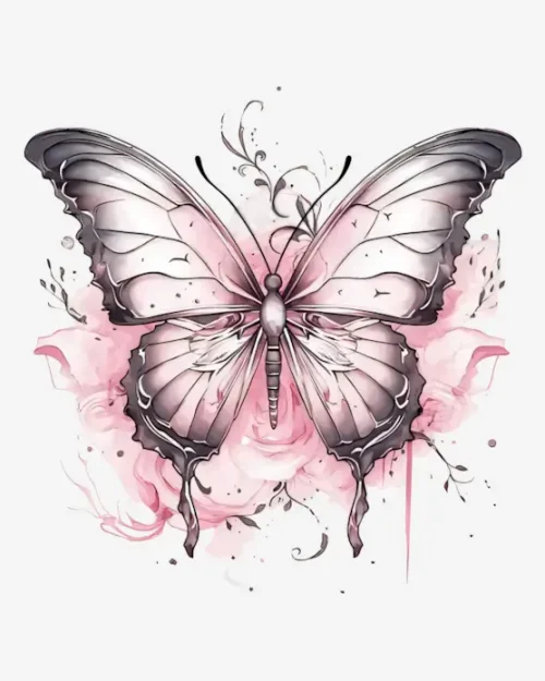 Ethereal Bloom Butterfly - Temporary Tattoos