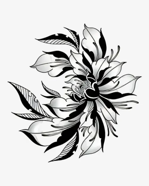 Ethereal-Bloom-Cascade-Semi-Permanent-Tattoos Ethereal Bloom Cascade - Semi-Permanent Tattoos