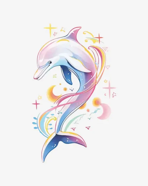 Ethereal-Dolphin-Dance-Temporary-Tattoos Ethereal Dolphin Dance - Temporary Tattoos