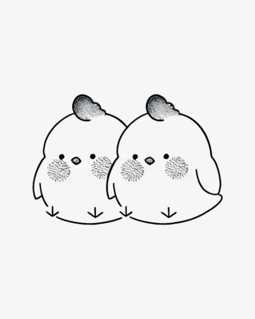 Feathered Duo - Semi-Permanent Tattoos