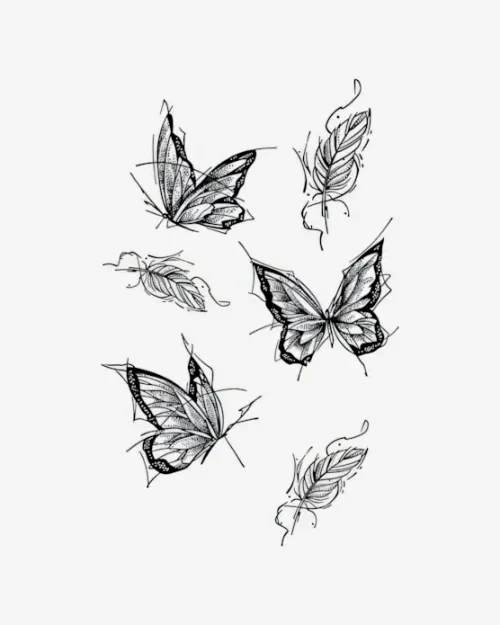 Feathered-Flight-Semi-Permanent-Tattoos Feathered Flight - Semi-Permanent Tattoos