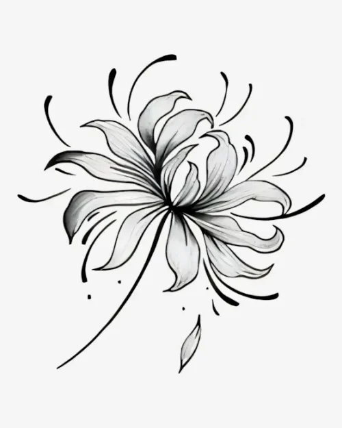 Ghostly Bloom - Semi-Permanent Tattoos