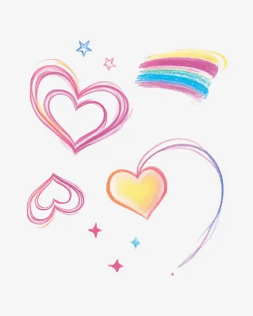 Hearts-and-Rainbow-Whispers-Temporary-Tattoos Hearts and Rainbow Whispers - Temporary Tattoos