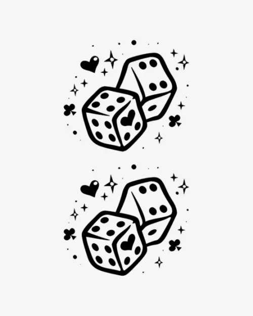 Lucky Roll Intertwined - Semi-Permanent Tattoos