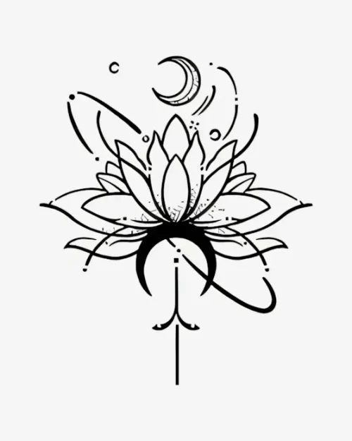 Lunar Bloom Mandala  - Semi-Permanent Tattoos