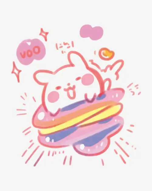 Macaron Bunny Delight - Temporary Tattoos