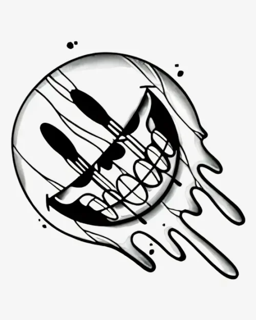 Melting Grin - Semi-Permanent Tattoos