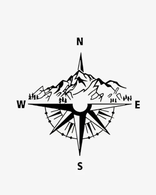 Mountain-Compass-Semi-Permanent-Tattoos Mountain Compass - Semi-Permanent Tattoos