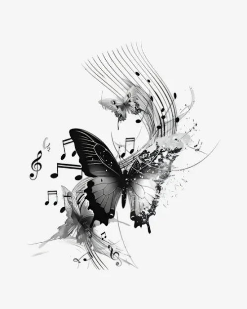 Musical Flight - Semi-Permanent Tattoos