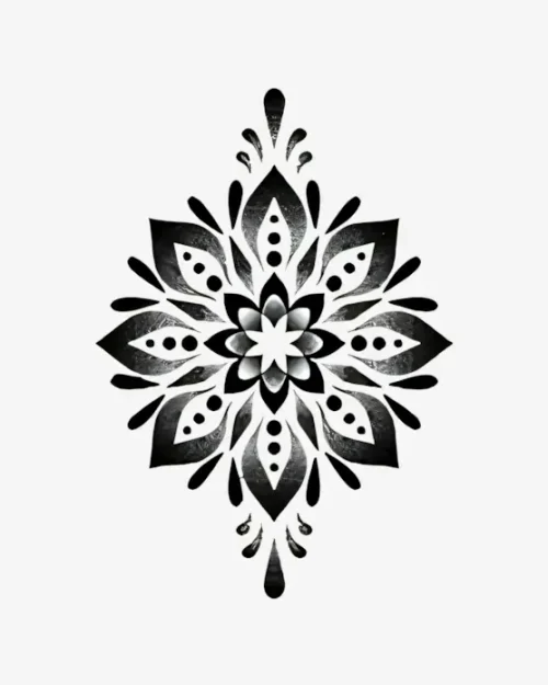 Obsidian Bloom - Semi-Permanent Tattoos