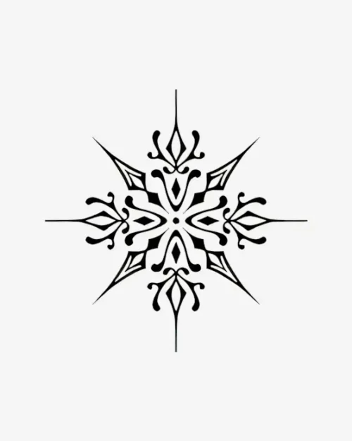Ornate Starburst - Semi-Permanent Tattoos