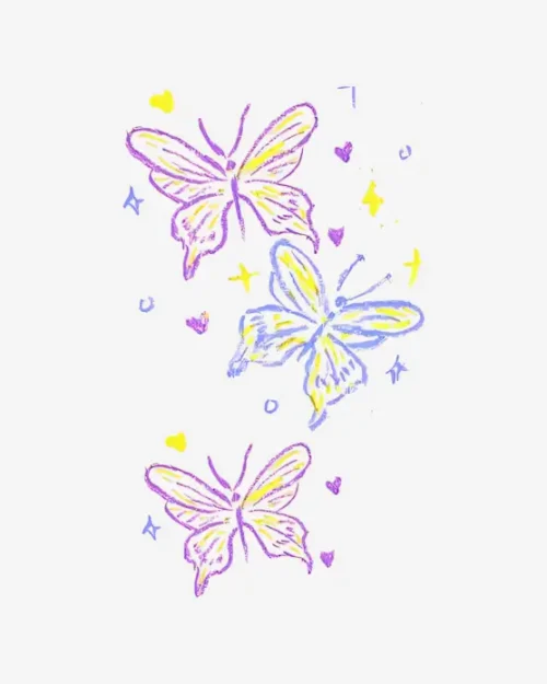 Pastel Flutter - Temporary Tattoos