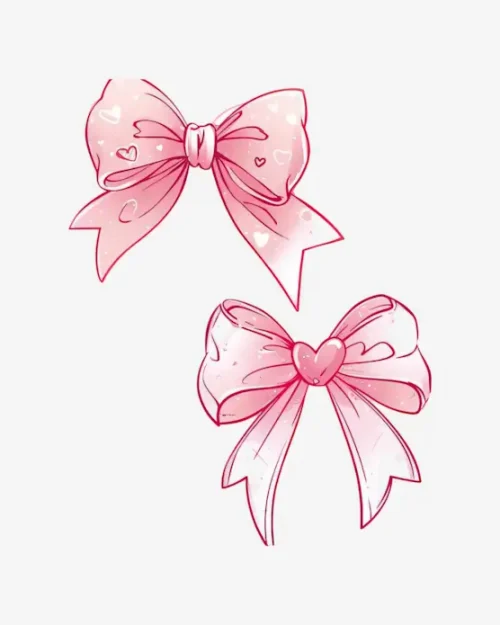 Pearlescent-Bow-Duet-Temporary-Tattoos Pearlescent Bow Duet - Temporary Tattoos