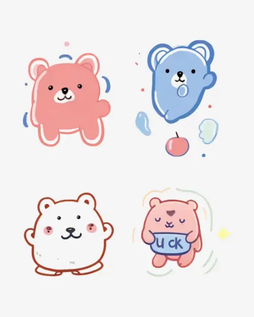 Playful-Bear-Ensemble-Temporary-Tattoos Playful Bear Ensemble - Temporary Tattoos