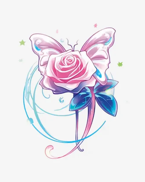 Rose-Winged-Dream-Temporary-Tattoos Rose Winged Dream - Temporary Tattoos