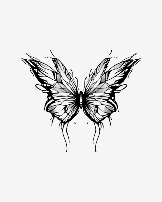 Shadowed-Butterfly-Semi-Permanent-Tattoos Shadowed Butterfly - Semi-Permanent Tattoos