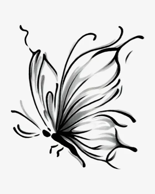 Shadowed Flutter - Semi-Permanent Tattoos