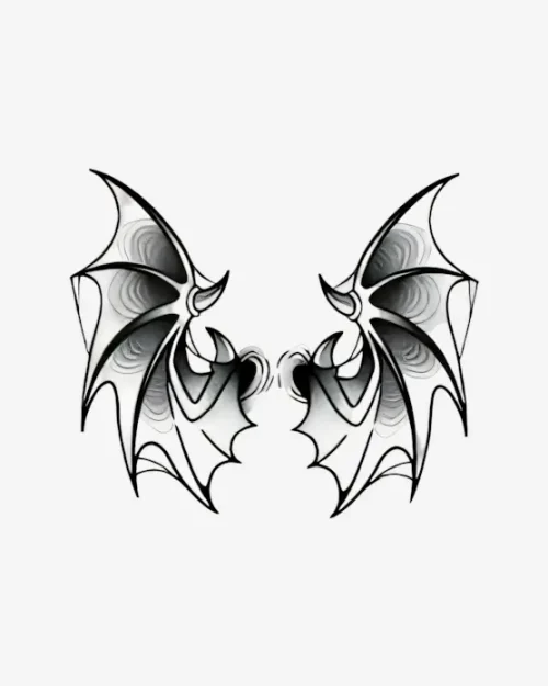 Shadowed-Wings-Semi-Permanent-Tattoos Shadowed Wings - Semi-Permanent Tattoos