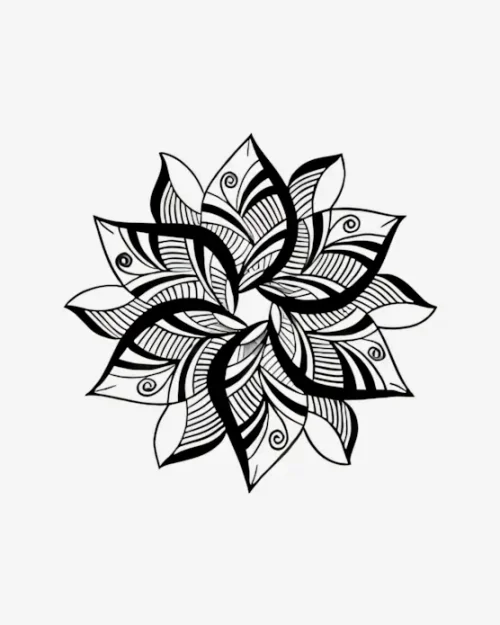 Spiraling-Mandala-Semi-Permanent-Tattoos Spiraling Mandala - Semi-Permanent Tattoos