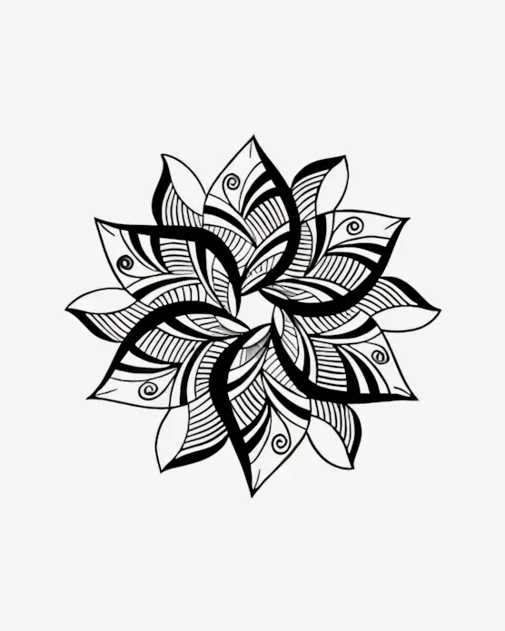 Spiraling-Mandala-Semi-Permanent-Tattoos Spiraling Mandala - Semi-Permanent Tattoos