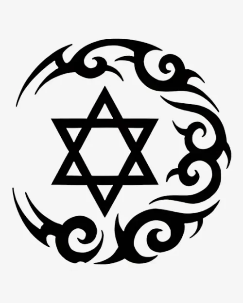 Star of Tribal Embrace - Semi-Permanent Tattoos