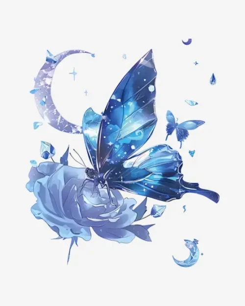 Starry-Night-Butterfly-Bloom-Temporary-Tattoos Starry Night Butterfly Bloom - Temporary Tattoos