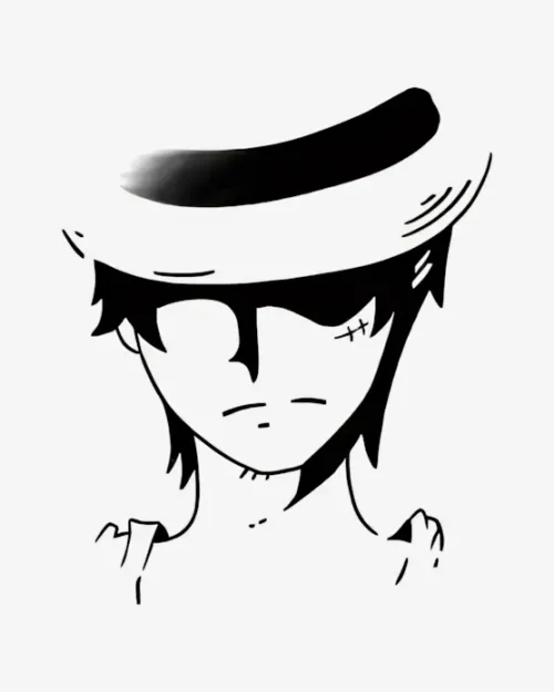 Straw Hat Silhouette  - Semi-Permanent Tattoos