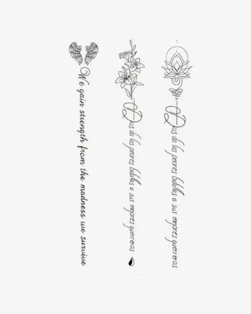 Strength-in-Script-Semi-Permanent-Tattoos Strength in Script - Semi-Permanent Tattoos