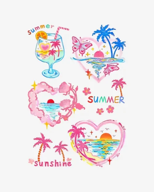 Summer Serenity - Temporary Tattoos