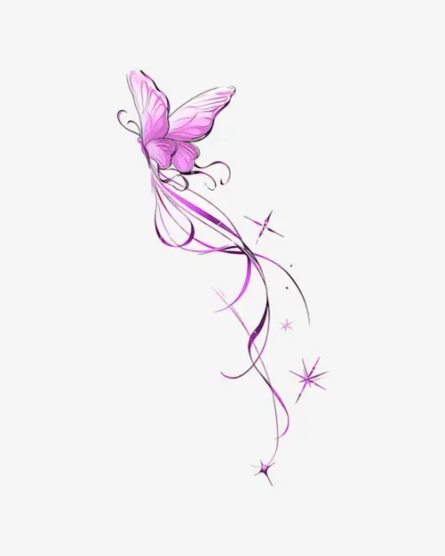 Trailing Butterfly Stardust - Temporary Tattoos