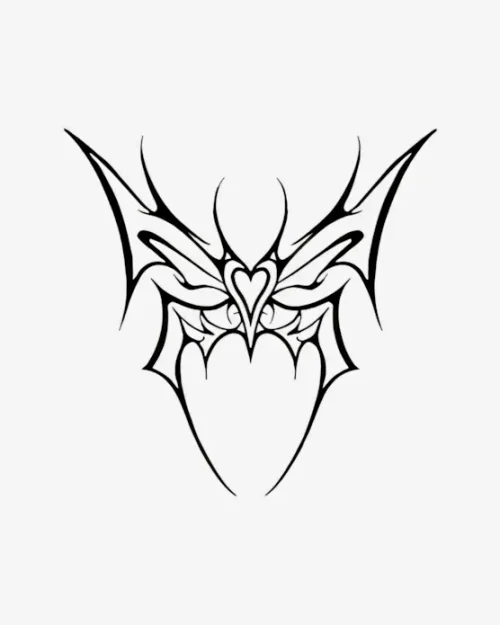 Tribal Heart - Semi-Permanent Tattoos