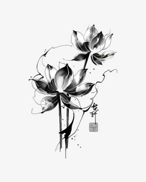 Twin Blossoms - Semi-Permanent Tattoos