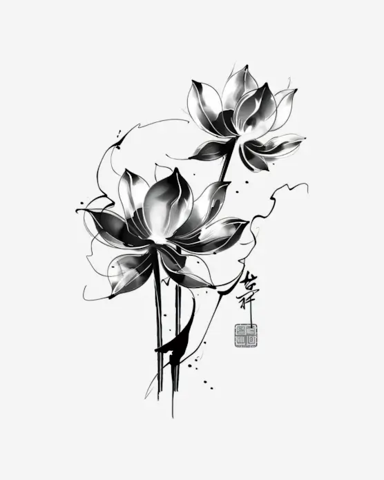 Twin-Blossoms-Semi-Permanent-Tattoos Twin Blossoms - Semi-Permanent Tattoos