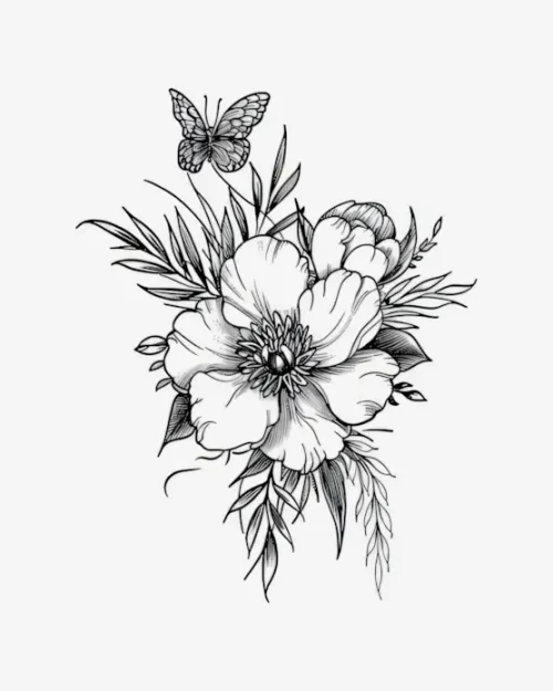 Winged Serenity - Semi-Permanent Tattoos