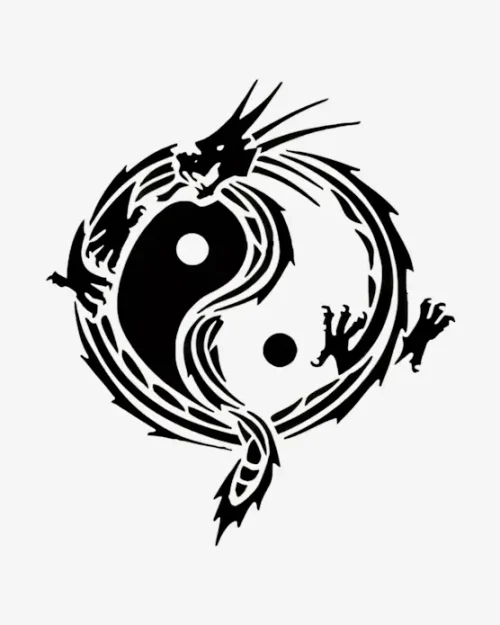 Yin-Yang-Dragon-Semi-Permanent-Tattoos Yin Yang Dragon - Semi-Permanent Tattoos